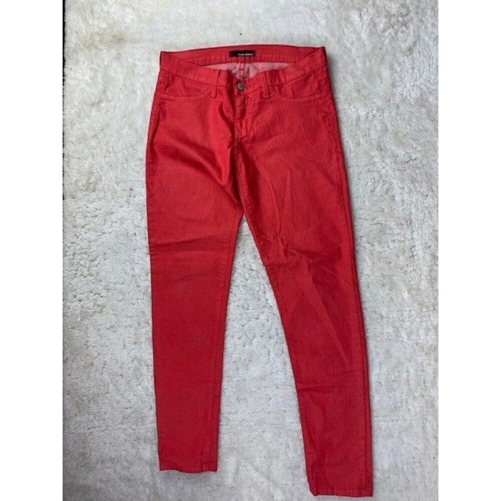 Flying Monkey Size 9 Womens Jeans Stretch Low Rise Skinny Orange/Red Color